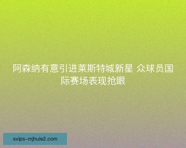 阿森纳有意引进莱斯特城新星 众球员国际赛场表现抢眼